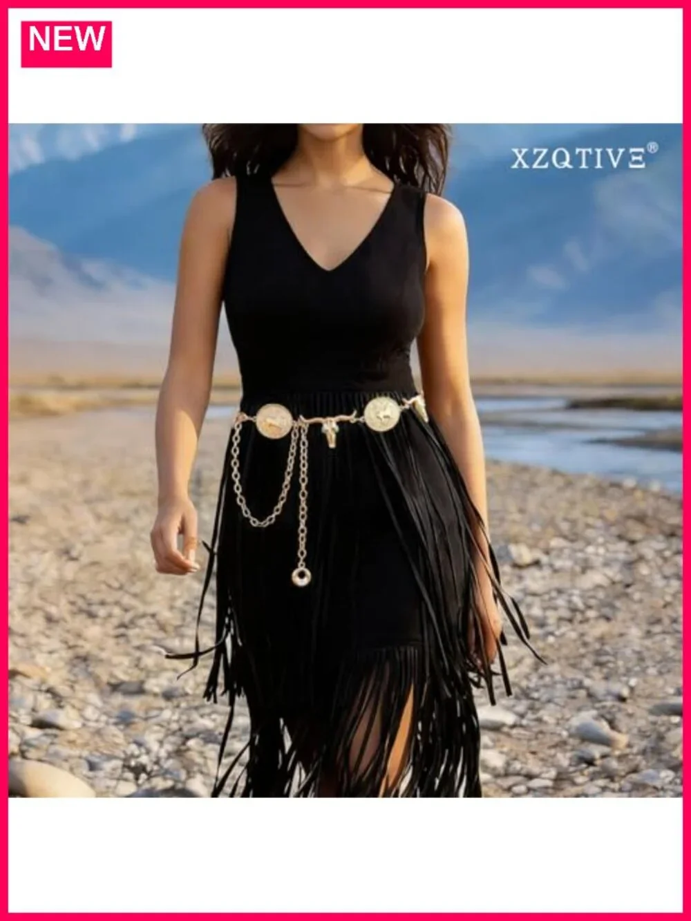 Western Concho Belt for Women Metal Chain Cowgirl Rodeo Waist Belt
